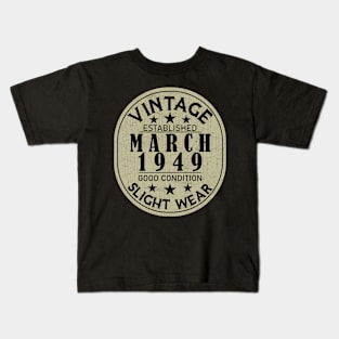 Vintage Established March 1949  - Good Condition Slight Wear Kids T-Shirt